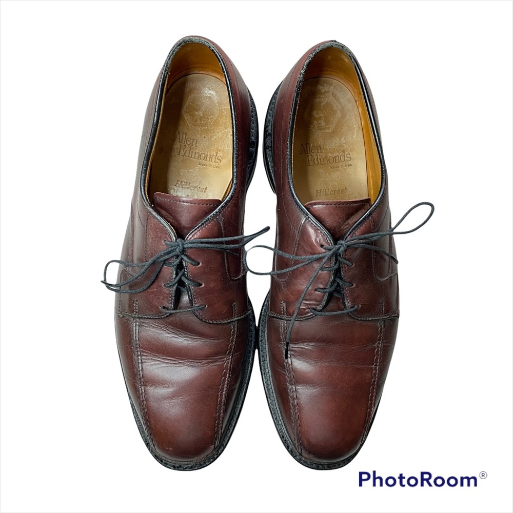 Allen Edmonds Hillcrest Dark Brown Bicycle Toe Dress Shoes Size 9 D Style 5974